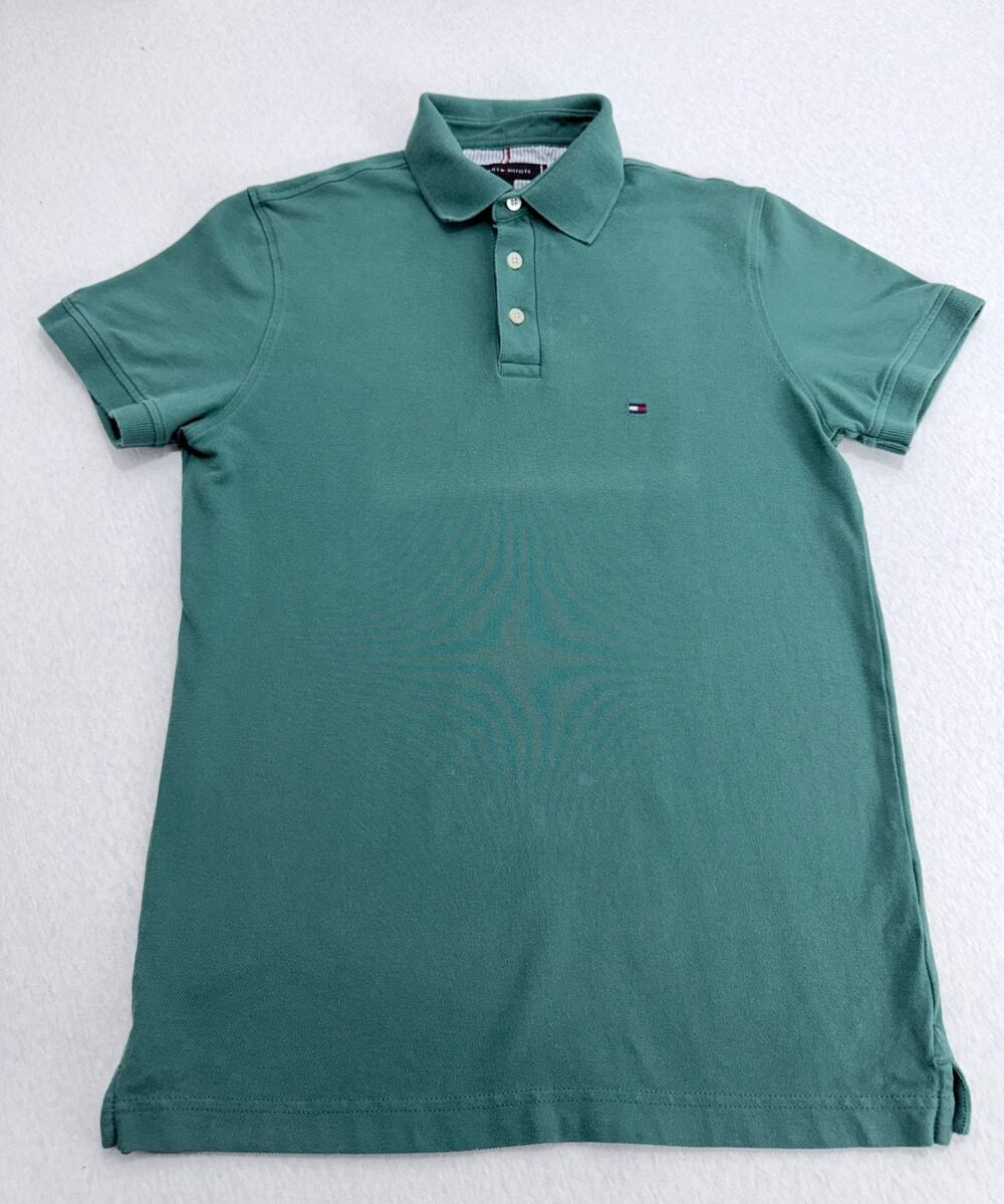 Tommy Hilfiger Men’s Slim Fit Classic Solid Stretch Mesh Polo Shirt Sz S/P Green